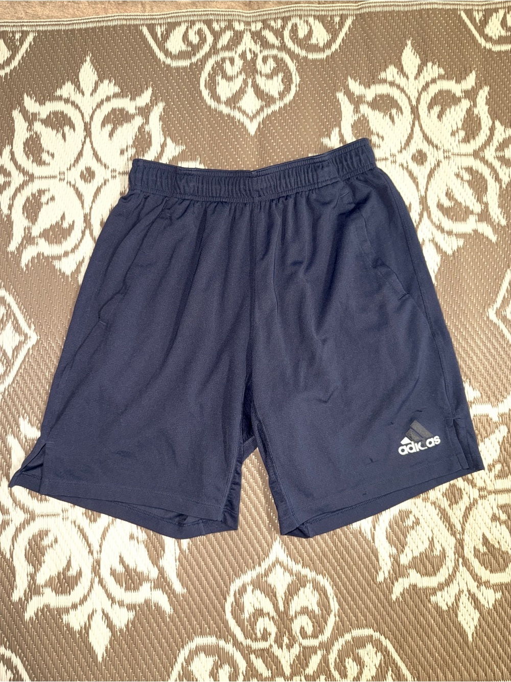 adidas Men's Dark Navy Athletic Shorts with Logo